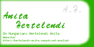 anita hertelendi business card